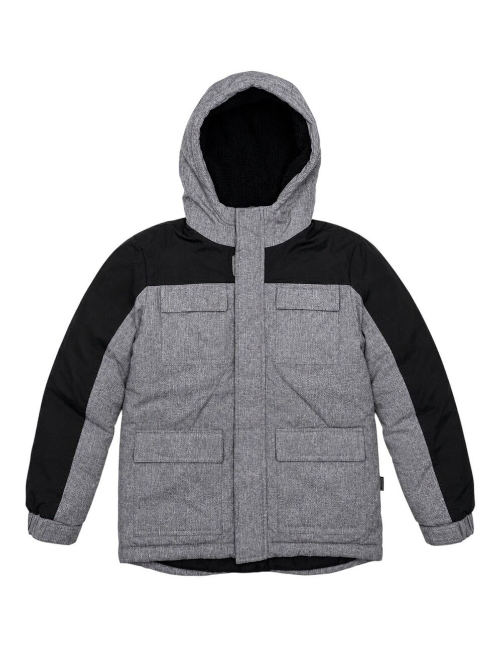Joe Fresh Unisex Kids' Gray and Black Hooded Winter Jacket XL